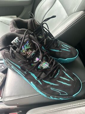 Puma LaMelo Ball MB Basketball Shoes Black Teal Rare Sole Men’s Size 12